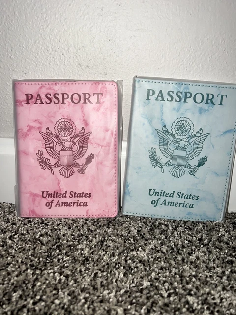 Passport and Vaccine Card Holder Combo 2 pack Passport Holder with Card Slot New