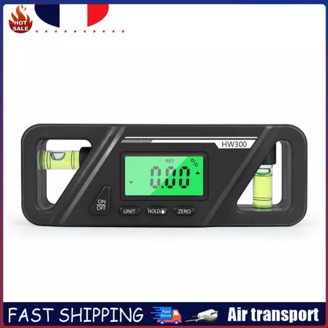 Digital Protractor Angle Finder Inclinometer Magnets Angle Level (Black) FR