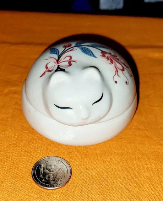 Vintage Ceramic Cat Trinket Dish Japan