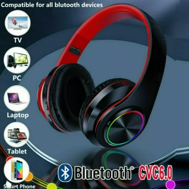 Bluetooth 5.0 Kopfhörer On-Ear Headset Stereo Bass Kopfhorer Kabellos Faltbare