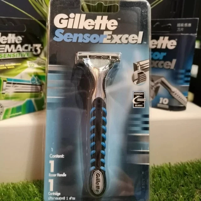 GILLETTE SENSOR EXCEL Twin Blade Manual Razor x5 - Smooth Clean Shave ...