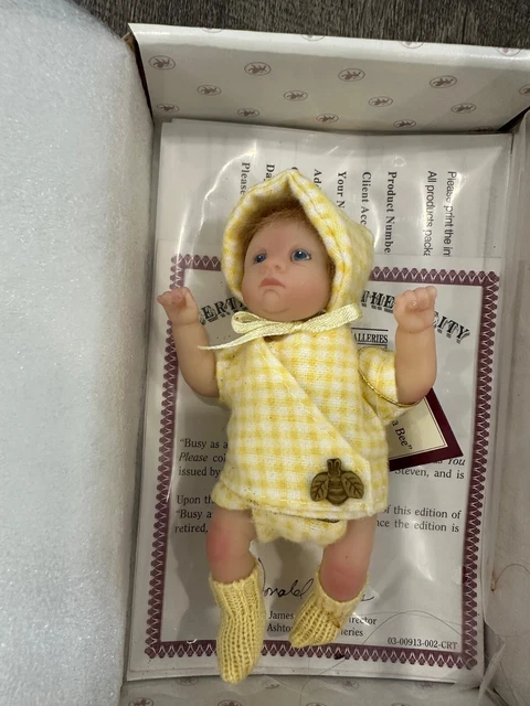 New The Ashton-Drake Galleries - "Busy as a Bee" 5" Mini Vinyl Doll
