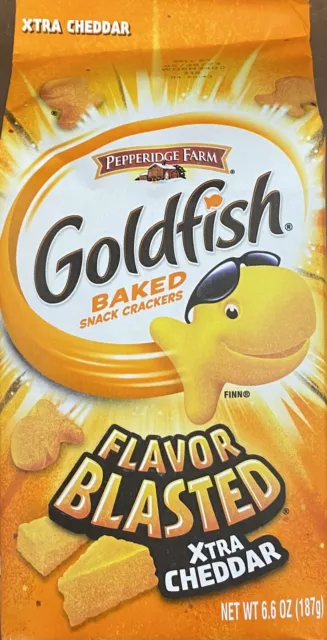 Pepperidge Farm Goldfish Flavor Blasted XTRA CHEDDAR Baked Snack Crackers 6.6oz