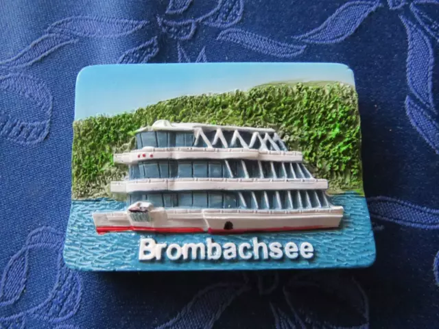 1x MS Brombachsee Magnet Trimaran Schiff Boot Gips Fränkisches Seenland NEU OVP