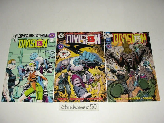Division 13 #1 2 & Comics Greatest World Week 1 Comic Lot Dark Horse 1994 Giffen