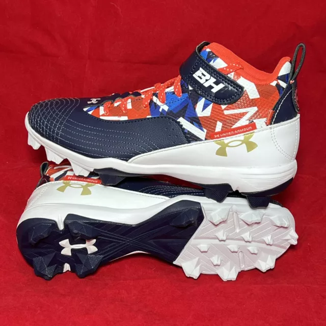 Under Armour Harper 7 Mid USA RM Jr Youth Boys Baseball Cleats 6Y 3025599-400