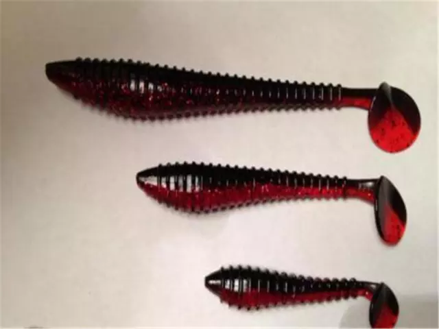 SIERRA SLAMMERS 3.5" Soft Plastic Paddle Tail Swimbait Fishing Lure Baits 6 pack