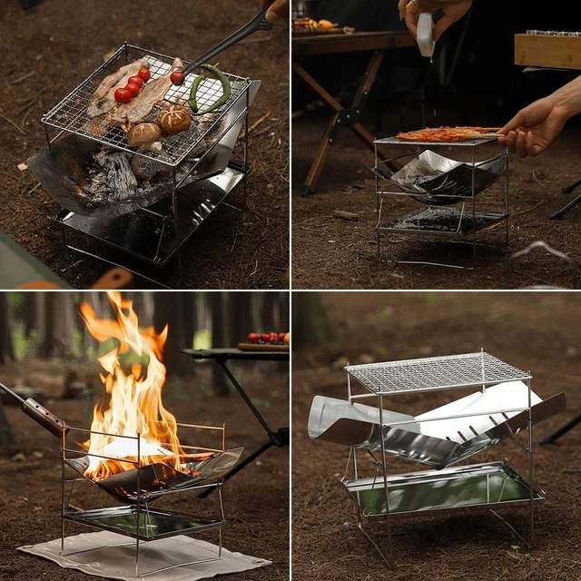 Pistro Tavolo Da Campeggio Pieghevole Regolabile In Altezza - 30 Cm Diametro, Leggero Portatile, Treppiede Per Giardino - 4