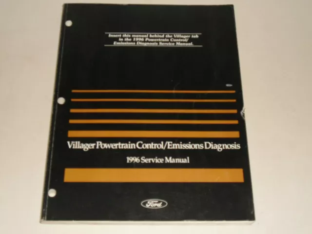 Manual de Instrucciones Diagnóstico Powertrain Control 1996 Ford Mercury