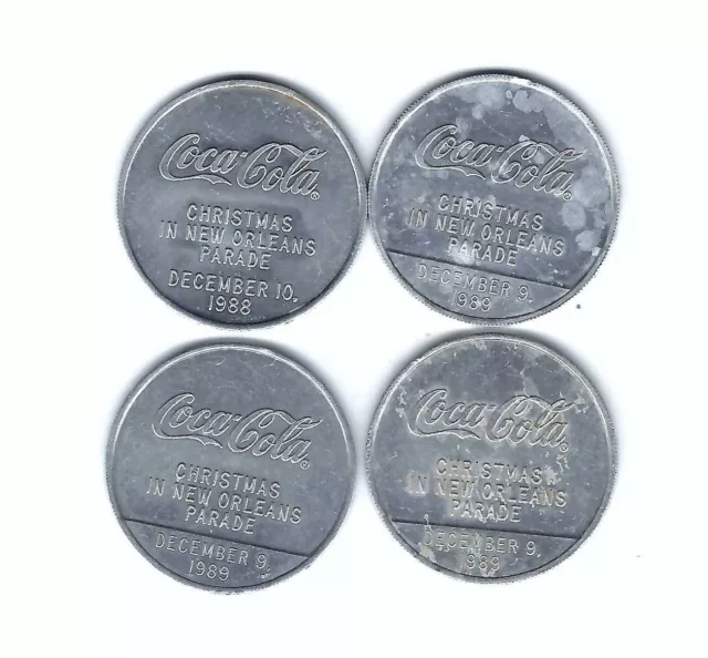 4 COKE COCA Cola New Orleans Christmas Parade Barqs Good For Trade