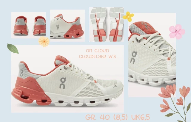 On Running * Cloudflyer * Damen Sneaker Laufschuhe * White Coral * Gr. 40 NEU!