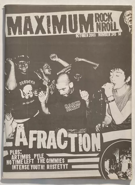 MAXIMUM ROCKNROLL Magazine #245 MRR 2003 La Fraction, Kungfu Rick, The Horror