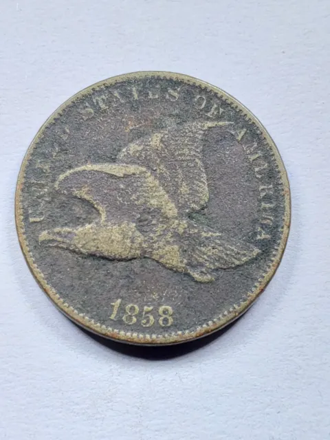 1858 Flying  Eagle. Cent, Small Letters -