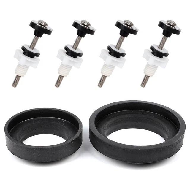 2 Boulons Et écrous Pour Lavabo 8mm Carrés Blancs - Fixation Charnière Siège, Marque Uxcell
