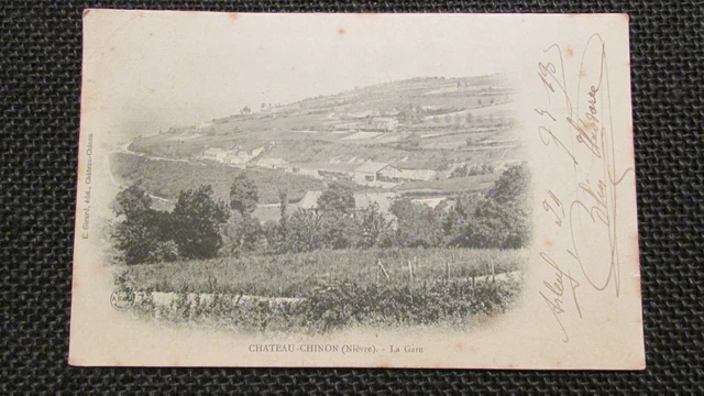 CPA 58. Chateau-Chinon. Nièvre. La Gare. 1903