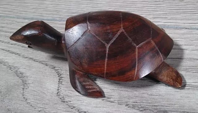 Wooden Hand Carved Tortoise Home Decor Sculpture Statue Figurine Turtle