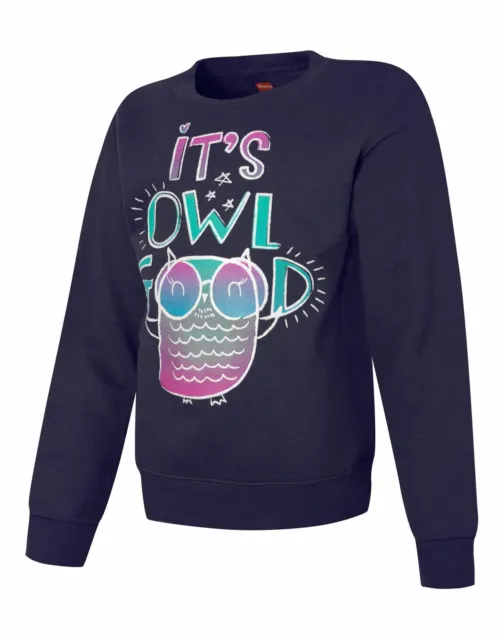 Hanes Girls EcoSmart Graphic Crewneck Sweatshirt