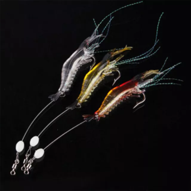 Luya fischen weicher Köder Glanz--im--dunklen bionischen Garnel