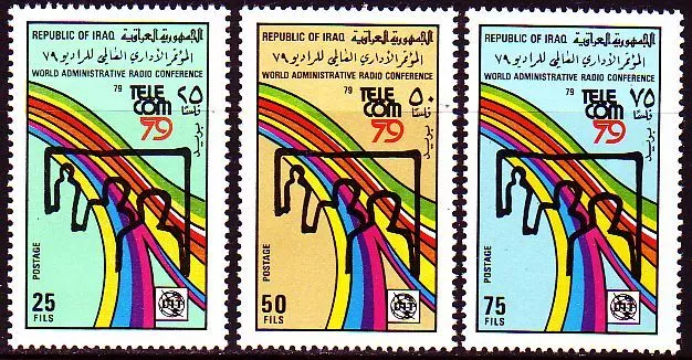 Irak Iraq 1979 ** Mi.1025/27 Telecommunications Weltfernmeldetag