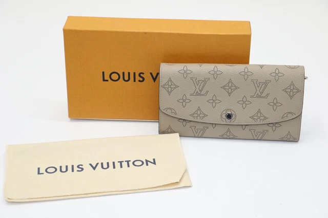 LOUIS VUITTON  Iris Bifold long wallet purse M60144 Mahina Galet - Pebble