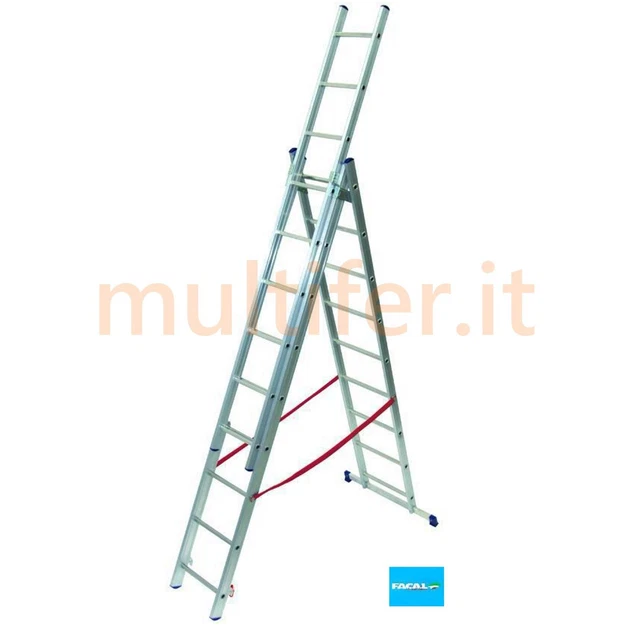 SCALA A SFILO FACAL EURO STILO 3 RAMPE IN ALLUMINIO made in Italy misure varie