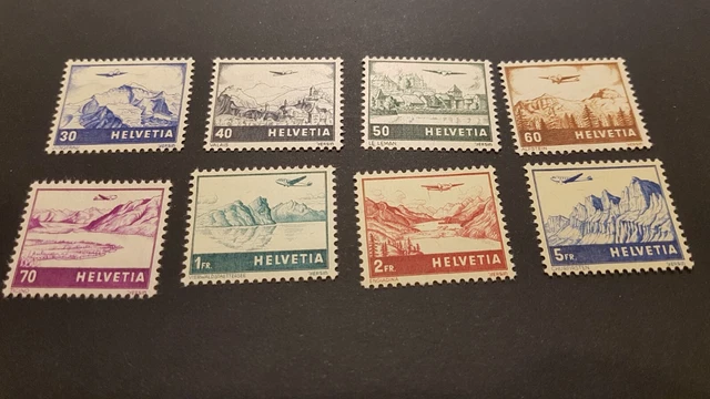 Schweiz Flugpost 1941 **, Z-Nr. 27-34