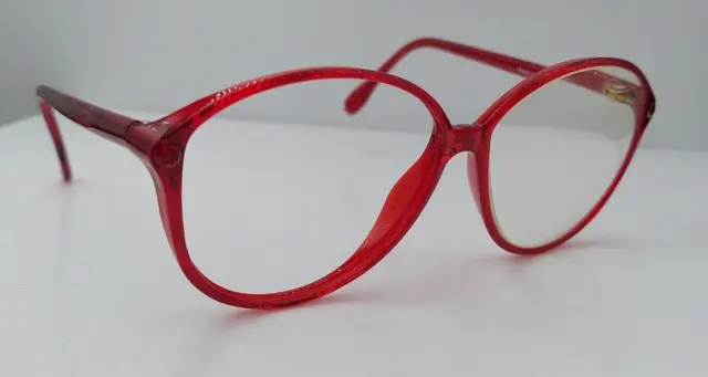 Vintage Silhouette M1156 Red Oval Sunglasses Austria FRAMES ONLY