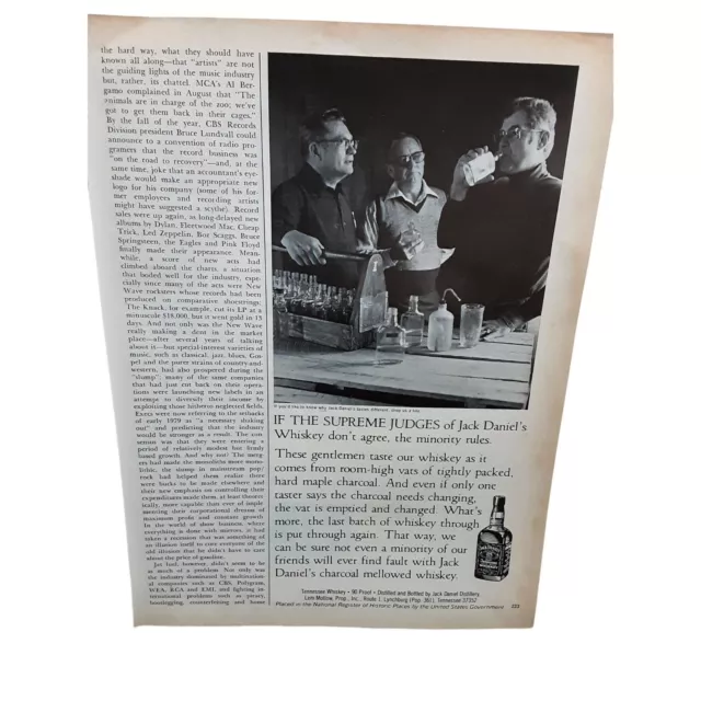 Jim Beam Supreme Judges Whiskey vintage 1980 Magazine Print Ad