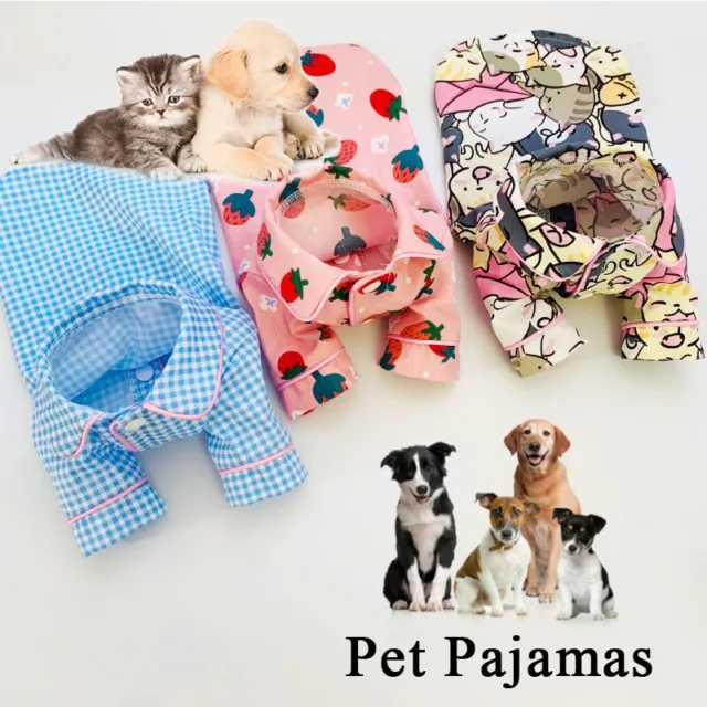 Haustier-Pyjama Katzenmantel Haustier-Nachtwäsche Dou-Haus-Kleidung Hunde- D
