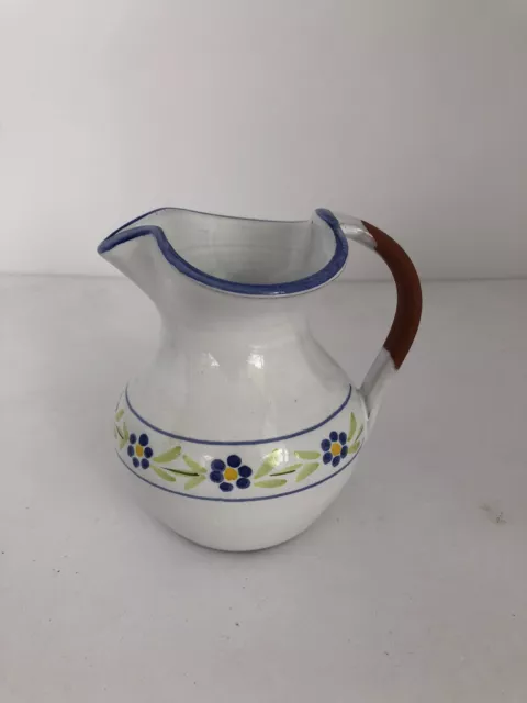 Portugal Pottery Pitcher Creamer Hand Painted Carla Abreu