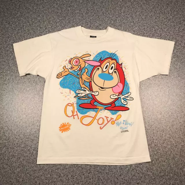 1991 Vintage THE REN & STIMPY SHOW T Shirt L | Single Stitch 50/50 Screen Stars