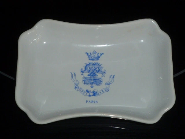 Ancien Cendrier Publicitaire En Porcelaine Hotel Ritz Paris Annee 60