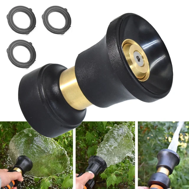 HEAVY DUTY FIRE Hose Nozzle Fit Garden Hoses High Pressure Sprayer Leak