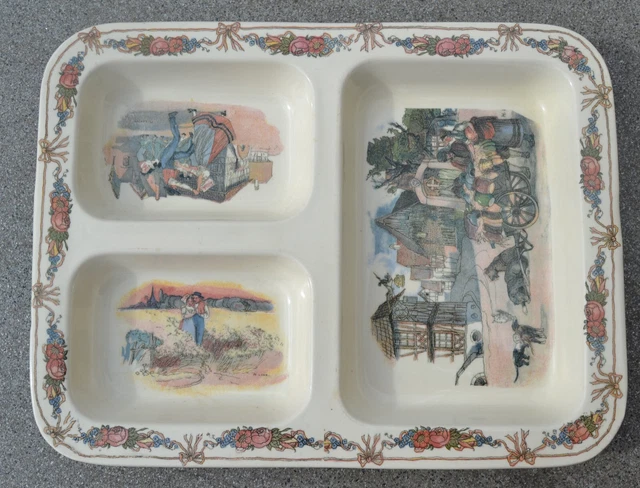 plat 3 compartiments OBERNAI Sarreguemines H. LOUX