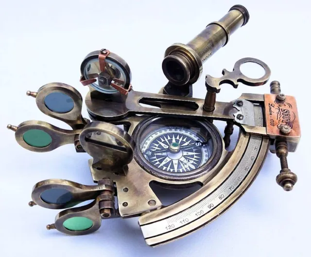J.Scott London Directional Compass Vintage Antique Sextant Mathematical