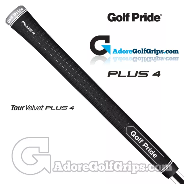 Golf Pride Tour Velvet Plus 4 Grips - Black / Grey x 1