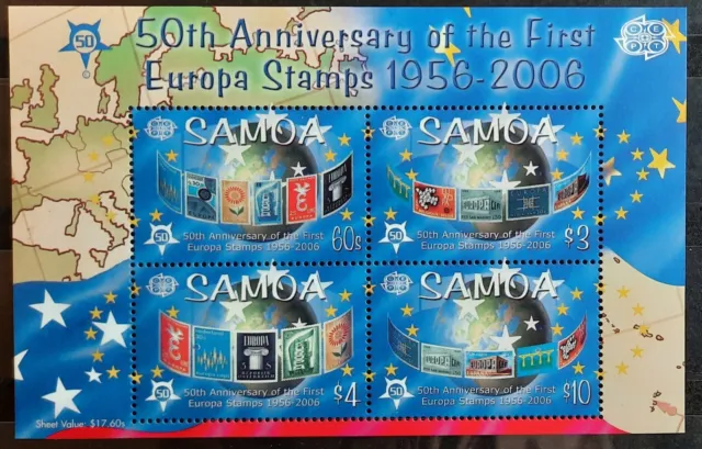 Bloc de timbres Europa SAMOA 996 - 999 neuf ** 2005 50 ans