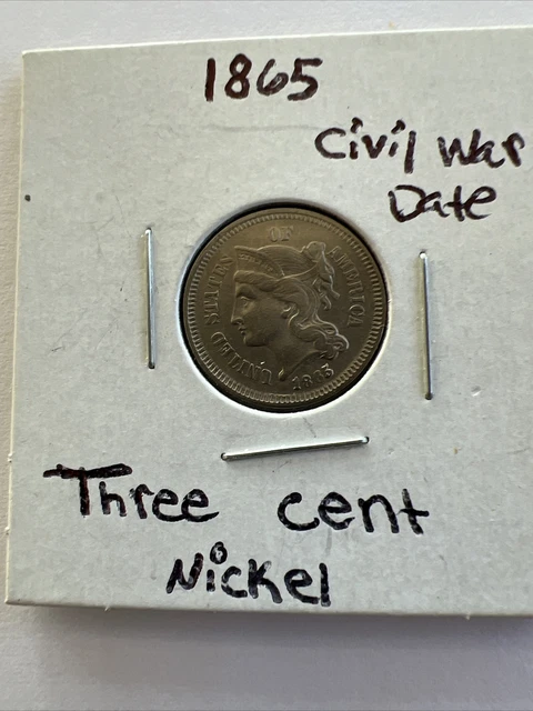 1865 3 CENT  Three Cent Nickel Fine Deatail