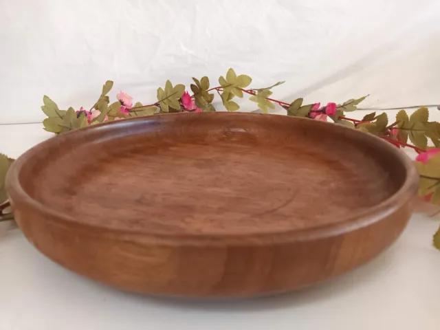 Mid Century Solid Teak Wood Fruit Bowl Snack Sweets Wooden Bowl 1960 Danish