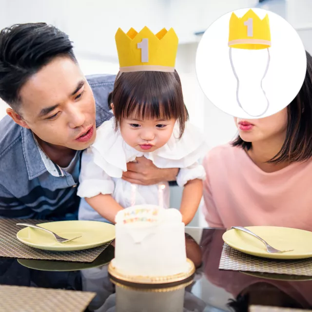 Chapeau D'anniversaire Pour Enfants Diadème De Princesse Bébé Tout-petit Fille