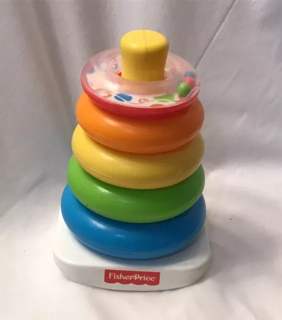 Fisher Price Rock A Stack Stackable Classic with 5 Colorful Rings Toy Toddler