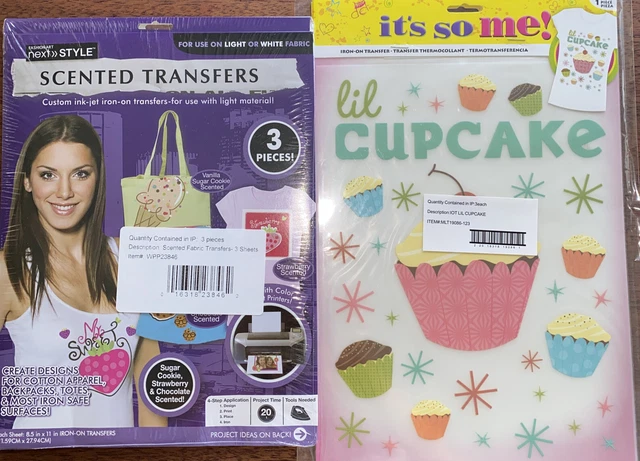 Nuevo arte de moda 3+3: Next Style con aroma a hierro transferencias 8,5x11" cupcakes