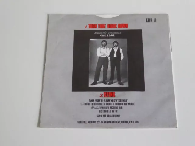 Chas & Dave Turn That Noise Down / Flying   7" Single Record 1981 2