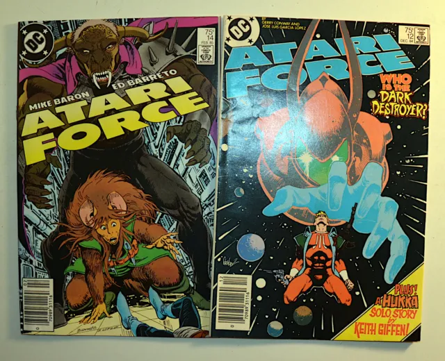 Atari Force Lot of 2 #12,14 DC Comics (1984) VF- 1st Print Comic Books
