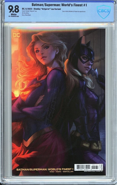 Batman/Superman: World's Finest #1 Artgerm Cover C Minimal Variant - CBCS 9.8!