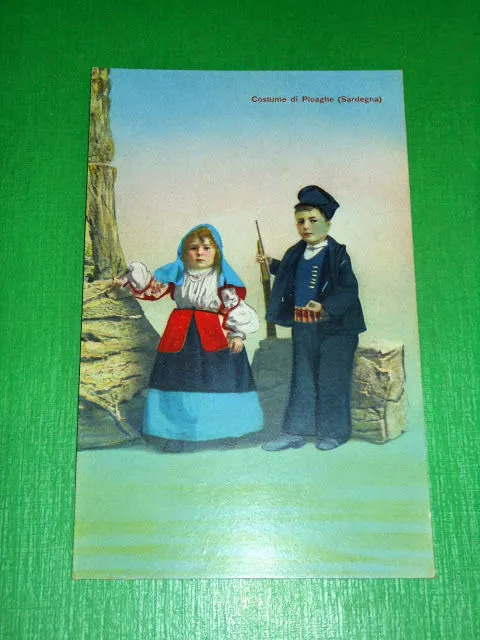 Cartolina Costume di Ploaghe ( Sassari ) 1920 ca #1.
