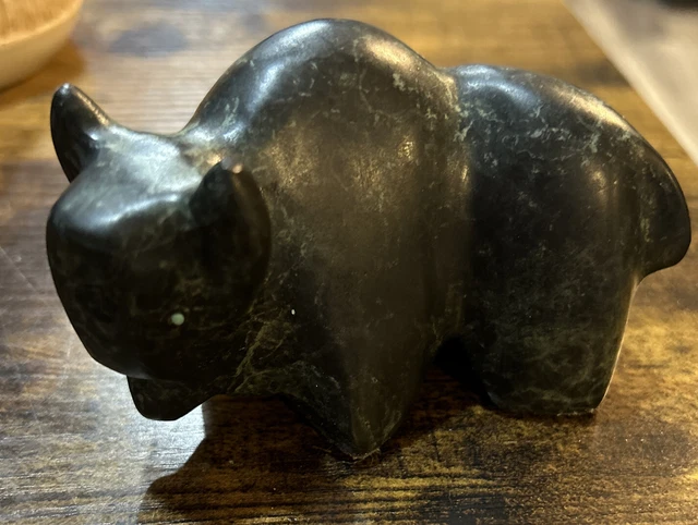 Small American Bison Buffalo Metal Figurine Sculpture/paperweight 12.5 Oz