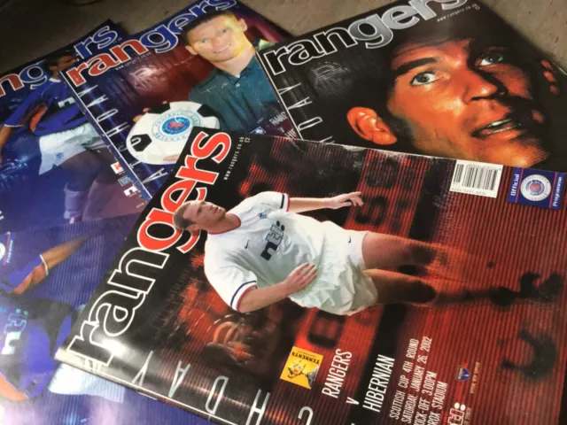 Glasgow Rangers Match Programme(s) + Season 2001/02 + SALE + COVER PRICE +FAB+