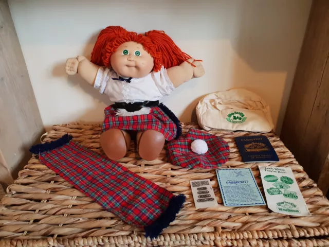 Rare!! Vintage Ann Greta Cabbage Patch Doll Red Hair Green Eyes