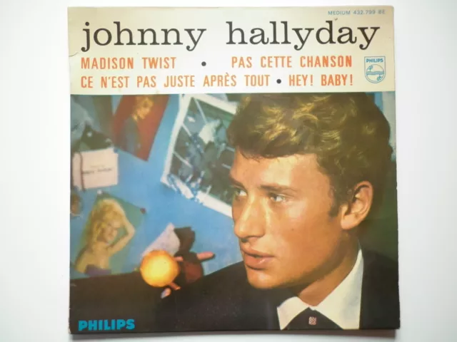 Johnny Hallyday 45Tours EP vinyle Madison Twist / Pas Cette Chanson titres rouge